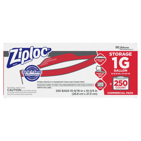 1-gallon Ziploc storage bags, item #0014