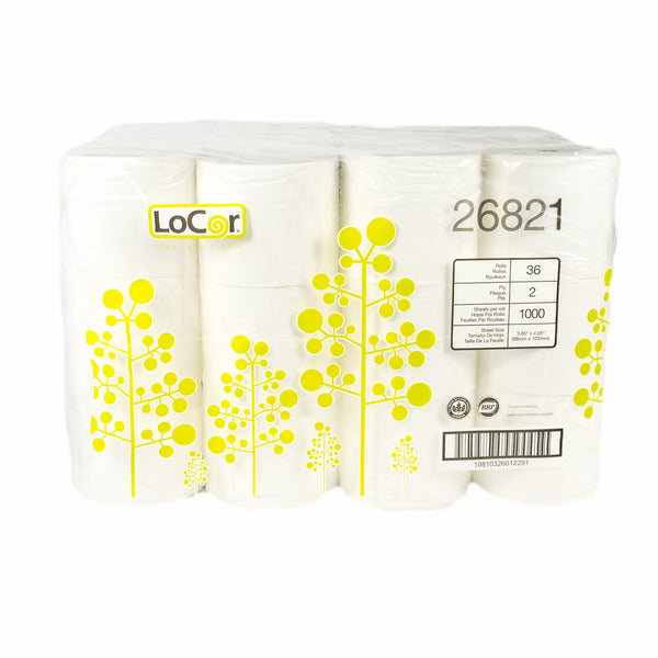 Toilet paper, locor roll, 1000 sheets, item #1183