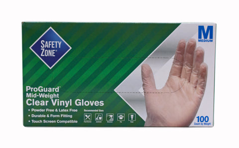 Vinyl gloves, medium, item #0877