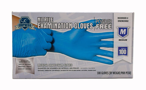 Nitrile gloves, medium, item #0889