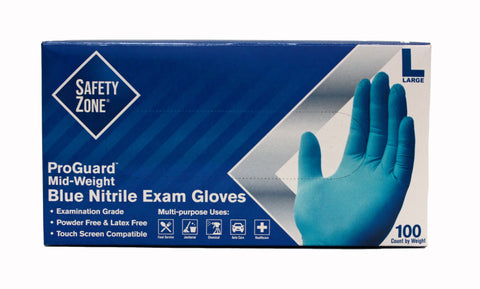 Nitrile gloves, large, item #0890