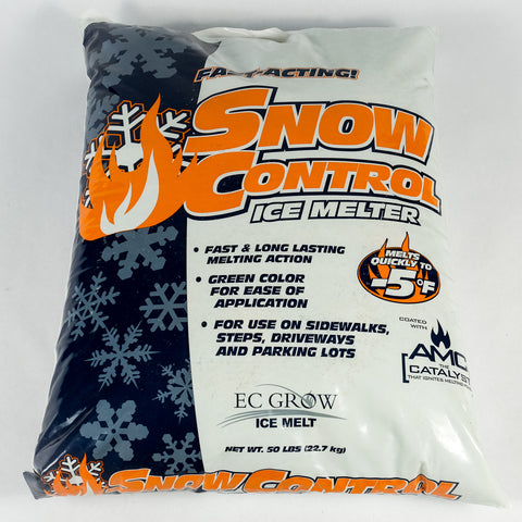 Snow control ice melt, 50 lb. Bag, item #0474