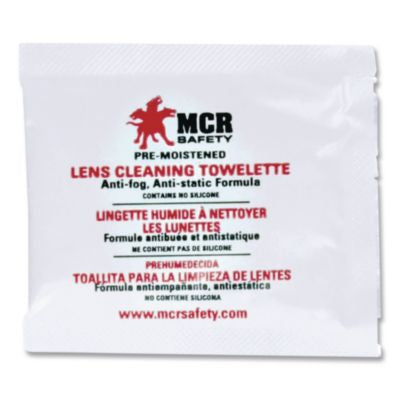 Lens cleaning towelettes, MCR, item #0169