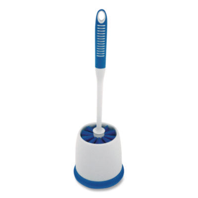 Bowl brush and caddy, blue/gray, item #0215
