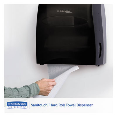 Hard roll towel dispenser, smoke, item #0267-10