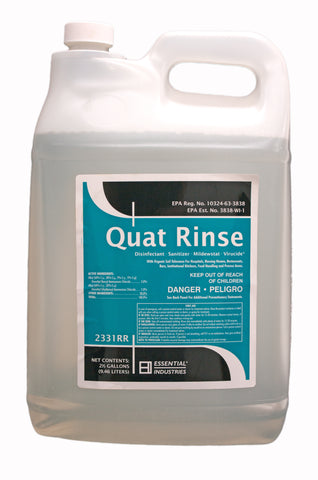 Quat rinse, 2.5 gallon, item #0478